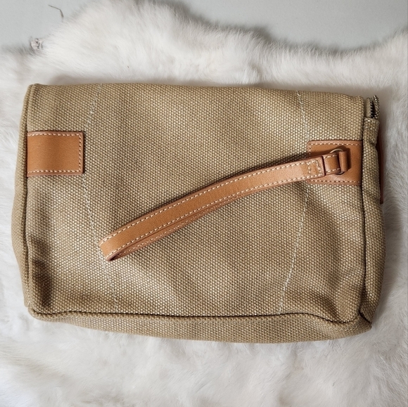 J. McLaughlin Foldover Textured Fabric Wristlet Clutch - Picture 2 of 8